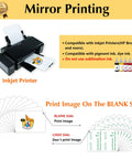 Inkjet printer with Light 1.0 Heat Transfer Paper For T Shirts, 20 Sheets 8.5 By 11 Inches, printable transfers showcase.
