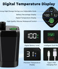 Portable Camping Shower With 6000mAh Battery, LED Display, IPX7 Waterproof Outdoor Shower Kit, digital and battery display features