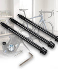 Premium Thru Axle Adapter Kit For Shkalacar Wahoo SNAP With Triple M12 Thread Compatibility And Precision Alloy Steel Build For A Cool Ride., three black alloy steel thru axles with M12 thread sizes for indoor trainer use