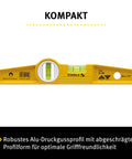 Magnetic Level With Holster 81S10MH For Steel Erectors And Scaffolders, horizontal view showing precise vial system