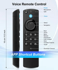 Replacement Remote For Fire TV Sticks And Smart TV Cubes With Voice Control, side and front view, button labels visible