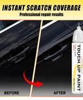 Gloss Black Car Scratch Repair Pen With 2 In 1 Brush Tip Quick Dry Long Lasting OEM Color Match 0.4 Fl Oz Easy Fix visible