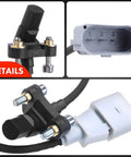 Engine Crankshaft Position Sensor For Volkswagen Beetle Bora Golf Golf SportWagen Jetta Passat Rabbit 2.5L L5 2005 To 2014 OE Replacement With Precise Sensing Reliable Performance And Easy Plug In Install, black 3-pin sensor