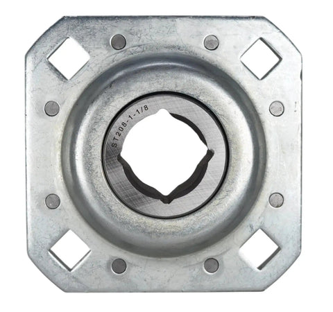 Drivetrain Disc Harrow Flange Bearing Replacement Part With 1-1/8 Inch Bore Square ST208-1-1/8N. Heavy duty square shape.