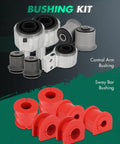 Front Lower Control Arm Bushing For Jeep Cherokee 1984 Through 2001 Replacement Kit K3128 With Quiet Ride And Durable Wear Resistant Performance For Smooth Handling And Easy Bolt In Fit, control arm and sway bar bushings shown