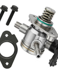 High Pressure Fuel Pump With Gasket And Bolts For Buick LaCrosse Regal Verano 2.4L Malibu Equinox Captiva Sport GMC Terrain 2010 To 2017 Replacement Part GDP103 EP1028 HM10008 Direct Fit, showing pump, gasket, and bolts.