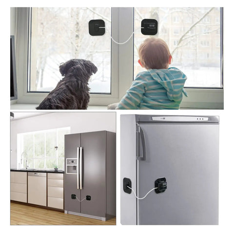 Adhesive Refrigerator Locks 2 Pack With Three Digit Combination No Drilling Easy Install Child Proofing For Toddlers And Kids Freezer Locks Safe Cabinet Locks For Fridges Freezers And Cabinets In Busy Homes