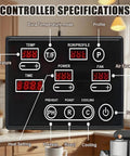 Electric Coffee Bean Roaster With Auto Baking And Transparent Viewing Drum For Home Barista Setup built-in control panel with digital display