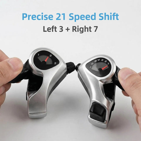 3x7 Speed Thumb Shifter With Gear Indicator For Mountain Road Hybrid And City Bikes Smooth One Finger Shifts Right Hand Lever For MTB Commuter Cruiser And Kids Bikes Durable Easy Install A Solid Upgrade For Any Ride