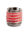 Rock-Solid Externally Threaded Steel Insert with grooves and pink corrosion paste, Self-Locking And Tool-Friendly for versatile installations