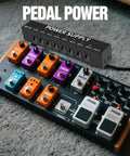Eight Isolated Outputs Pedalboard Power Supply With Independent Short Circuit Protection, ultra compact on pedalboard setup