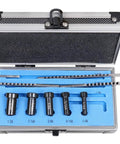 No BS No 00 HSS Keyway Broach Precision Set in fitted box with precision broaches, slotted bushings, shims, high-speed steel