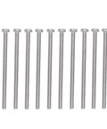 50 Pack M3 Stainless Steel Slotted Cheese Head Screws arranged in a row, ideal for DIY hardware and electronics projects.