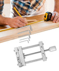 Compact Aluminum Alloy Bench Vise With Drill Press Mount For Woodworking And Engraving with hex keys and tape measure.
