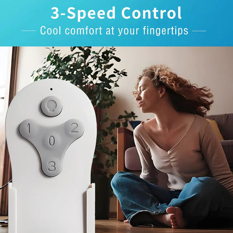 Universal Ceiling Fan Remote Control Replacement With Wall Mount for 3-Speed AC Fans and Light Dimmer