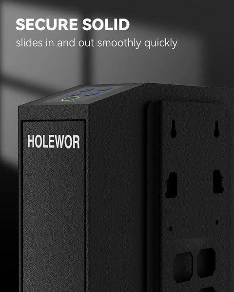 Lightning Fast Biometric Gun Safe For Bedside Handgun Storage Featuring Quick Draw Sliding Door Design And Foolproof Fingerprint Scanner for secure bedside storage.