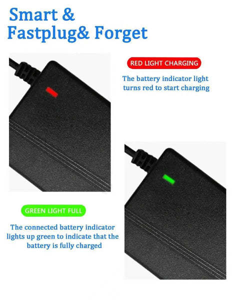 42V 2A Replacement Charger For 36V Li Ion Electric Scooter Batteries, 3 Prong 8mm Connector, Universal Power Adapter For 36V Battery Systems, Not For Lead Acid Or 24V Li Ion Scooters