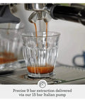 Smart Home Espresso Maker For Barista Level Espresso At Home With Programmable Brew Custom Strength Quick Heat And Compact Black Sesame Design That Fits Small Kitchens And Tiny Countertops producing espresso shot