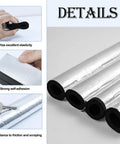 Close-up of 4 Pack Self Adhering Exterior Pipe Insulation Tubes with Aluminum Foil, showing elasticity and self-adhesion.