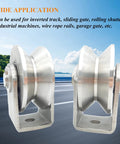 V Groove Wheel Heavy Duty Stainless Steel Caster With Bracket For Sliding Gates Rolling Gates Inverted Track And Industrial Machines High Load Capacity And Corrosion Resistant Design