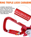 Steel Core Flip Line For Tree Climbing With Half Inch By Eight Foot Wire Rope Heavy Duty Triple Lock Carabiner Adjuster