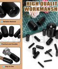 Must Have 496 Piece Vinyl Rubber End Cap Kit For Metal Tubing And Bolts, 17 Sizes Round Tube Caps With Flexible PVC, Black Finish