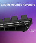 Close-up of Next Level Custom Ride Hot Swap 75 Percent Mechanical Gaming Keyboard For PC showcasing gasket mounting and key switches.