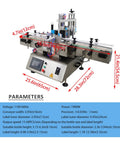 Heavy Duty Automatic Label Applicator With Chain Conveyor For Round Square Hexagonal Bottles Smooth Operator Touchscreen Control, 1900W.