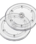 2 Pack Super Slick Acrylic Turntable Platter 6 Inch Crystal Clear Rotating Display Stand with low friction swivel base