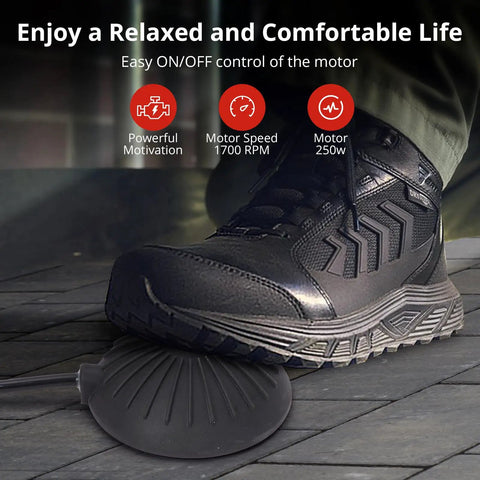 Foot activating control pedal for the Beast Mode Auto Feed Drain Cleaner Machine With Durable Steel Sewer Snake Auger.