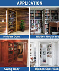 Heavy Duty Pivot Hinge For Secret Doors And Hidden Bookcase Doors, 304 Stainless Steel Hidden Door Hinge Set, application examples