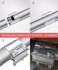Beefy Universal Stainless Steel Exhaust Clamp 2.0 To 4.0 Inch Butt Joint Band assembly and installation in 3 stages.