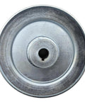 Front view of AB500 Half Inch Bore 5 Inch OD One Groove V Belt Pulley for AB 5L 4L V Belts, heavy duty zinc plated 1020 steel