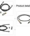 Heavy Duty High Pressure Air Hose With 9000 PSI Rating And Stainless Steel Braid for compressor pump and tire inflator connections.