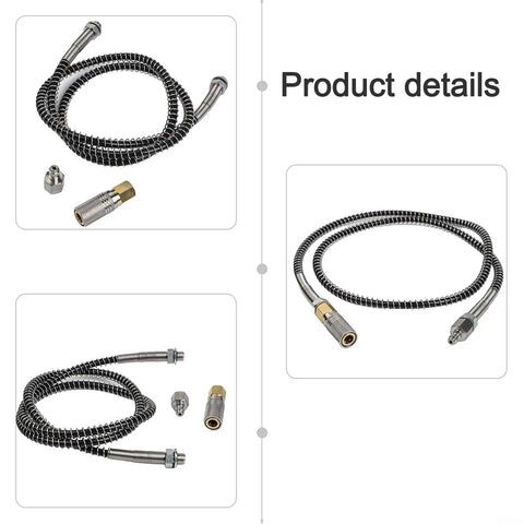 Heavy Duty High Pressure Air Hose With 9000 PSI Rating And Stainless Steel Braid for compressor pump and tire inflator connections.