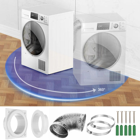 Magnetic Dryer Vent Kit With Self Aligning Quick Connect Strong Airtight Seal Includes Flexible Hose And Clamps