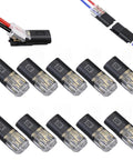 Push In Wire Connectors With Locking Buckle For 18 To 22 AWG Solid And Stranded Wires One Second Install 10-pack
