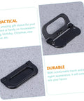 Black Aluminum Flush Pull Ring Handles for drawers and cabinets shown in folded and upright positions on grey surface.