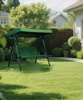 Canopy Replacement Cover For Outdoor Swing with Waterproof UV Resistant Polyester, on 2-3 seater in garden, Dark Green