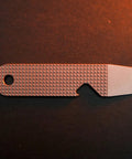 Ultra Slim Pry Bar Keychain Tool Pocket Titanium Multitool For Everyday Carry smooth textured titanium finish