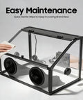 Fully Enclosed Electric Dust Box And Heavy Duty Debris Hauler For Workshop Rig and Commercial Cleanup Jobs with cleaning cloth.