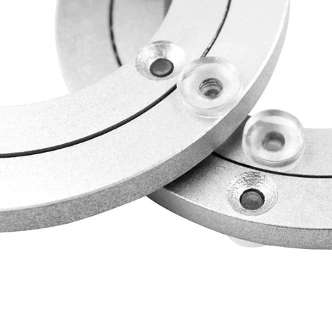 Close-up of Heavy Duty Aluminum Turntable Bearing For Lazy Susan And Dining Tables Rock Solid Swivel Plate
