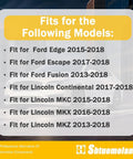 Image listing compatible Ford and Lincoln models for Two Piece Left And Right Electric Parking Brake Actuator Motors With Sealing Rings For Ford Edge Fusion Escape Lincoln MKC MKX MKZ 2013 2018 Replacement DG9Z2B712A DG9Z2B713A