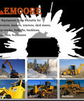 Industrial Grade Heavy Equipment Ignition Keys Set For Construction Machines Built To Stand Up To Tough Jobs Compatible With Genie Skyjack JLG JD Cat Case Komatsu Kubota Sany New Holland Takeuchi Terex Bobcat Toyota And More Stainless Steel Durable featuring various construction equipment images