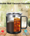 Engineer Definition Insulated Coffee Mug 12 Oz For Engineers Gift For Men Black Perfect Christmas Birthday Gift For Engineering Students And Pros Who Love Their Brew Gift Idea showing dual temperature function.