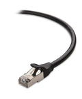 Close-up of Two Pack 10Gbps Shielded Cat6 Ethernet Extension Cable showing durable connector with port saver for gaming and streaming