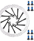 2 Pack Bike Disc Brake Rotors 160/180/203mm CNC Machined Stainless Steel 12 Bolt 6 Hole with Dope Heat Dissipation Holes
