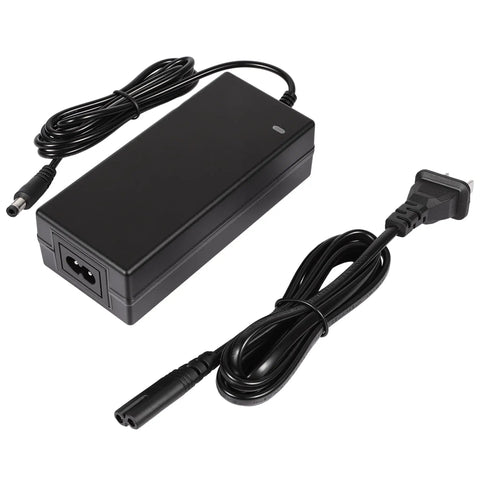 12V 5A DC Power Supply Switching Adapter 60W With 2.1x5.5mm Connector 100-240V AC Input Works With LED Strip Lights, Wireless Routers, Security Cameras, ADSL Modems, Switches, LCD Monitors, Indoor Use black adapter with cables