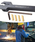 Lathe Tool Holder System For 10mm MGEHR1010 Turning Tools With Four MGMN200 Grooving Inserts For Rock Solid Durability Precise Metalworking And Smooth Efficient Cutting, MGEHR1010-2 holder