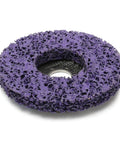Close-up of purple disc from Heavy Duty Flap Disc Set For 125mm Orbital Sander And Angle Grinder, 6 Pack 5 Inch Abrasive Grinding Discs